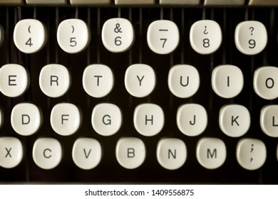 Old Typewriter Keys All Alphabet Symbols Stock Vector (Royalty Free ...