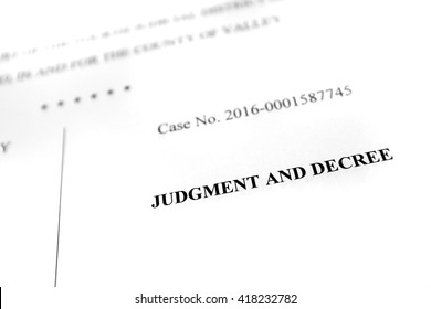 Detail Of Legal Papers Judgment And Decree Pleadings Lawyer