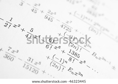 Detail of math reference book