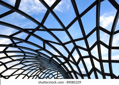 Detail of metal lattice work on Webb Bridge, Melbourne, Australia.  Beautiful sculptural effects. - Powered by Shutterstock