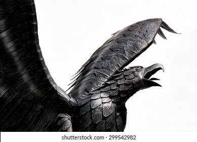 Detail Of Metal Sculpture Of An Eagle