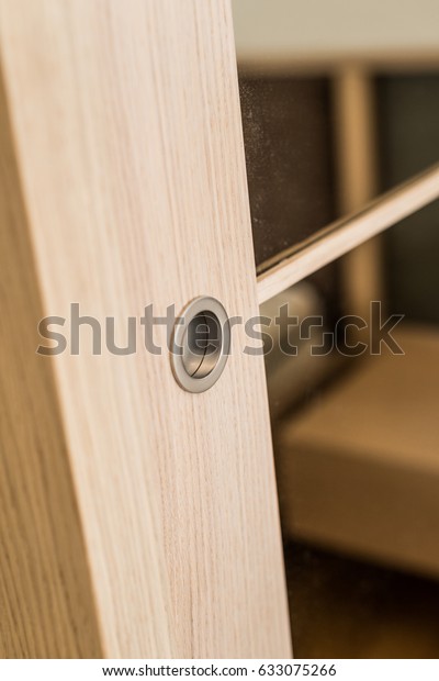 Detail Mirrored Wardrobe Sliding Door Reflection Stock Photo Edit