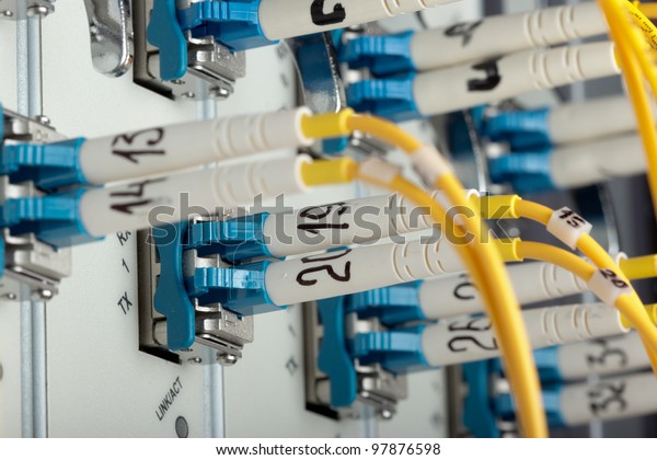 Detail Modern Communications Equipment Installed Large Stock Photo ...