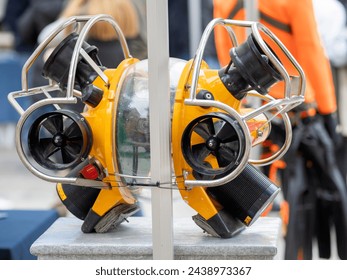 detail of Modern remotely operated underwater vehicle , ROV