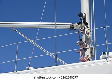 Detail Of A Modern Sailing Boat