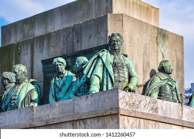 Detail Of Monument Of Emperor Frederick William III, King Of Prussia, Cologne, North Rhine-Westphalia, Germany.