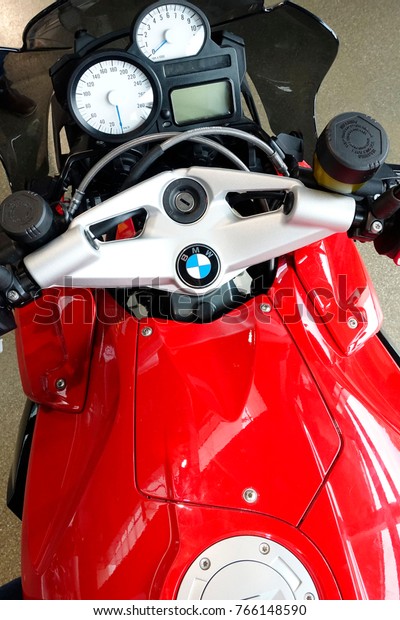 Detail of\
a motorcycle in the BMW World, delivery and experience center,\
Munich, Bavaria, Germany, Europe, 12. July\
2014