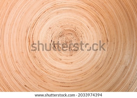 Detail of natural eco-friendly vegetable fiber tray with spiral pattern close up, top view