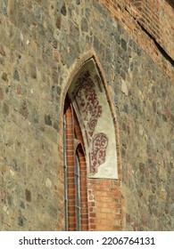 Detail Of Ogival Window In The Lateral Wall Of The Gothic Marienkirche. 
City Center Of Berlin. Germany.