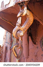 Detail Of An Old Rusty Shipwreck In The Westfjords, Northwest Iceland