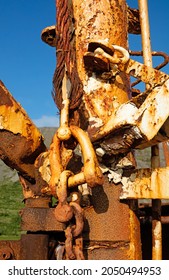 Detail Of An Old Rusty Shipwreck In The Westfjords, Northwest Iceland