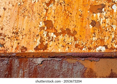 Detail Of An Old Rusty Shipwreck In The Westfjords, Northwest Iceland