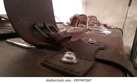 Detail Of An Old Suitcase Buckle