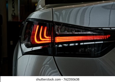 Detail On The Rear Light Of A Car.