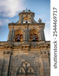 Detail of one of the bell towers of the Basilica of Santa María de los Reales Alcázares in the UNESCO world heritage city of Úbeda, Jaén, Andalucia, Spain