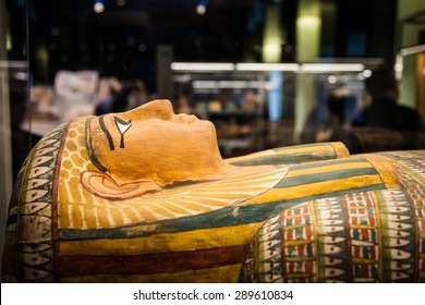 Detail Of An Original Egyptian Sarcophagus