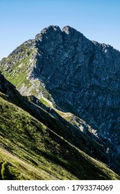 Detail of Ostry Rohac peak, Western Tatras, Slovak republic. Hiking theme. Seasonal natural scene. - Shutterstock ID 1793374069