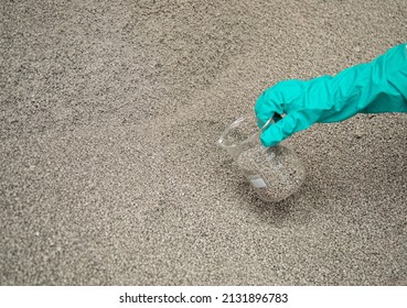 Detail Phosphorus Fertilizer Grain With Selective Focus