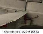 detail picture of a historical propeller airplane Junkers Ju-52