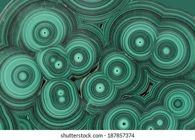 Detail Of A Polished Malachite Slab From Congo. 