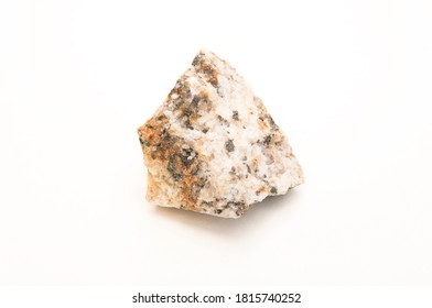 Detail Of Potash Feldspar Isolated Over White Background