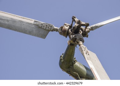 Detail Of The Propeller Of Helicopter MI 8