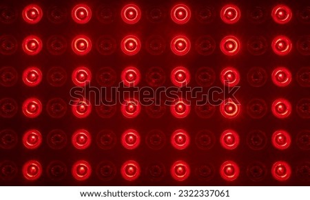 detail of red light therapy panel  for skin health, pain relief, recovery and muscle performance and inflammation reduction