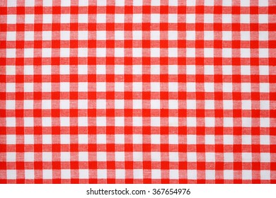 Detail Of Red And White Napkin