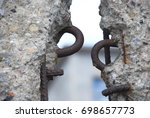 Detail of the remains of the Berlin Wall, Berlin, Germany. Segments of wall left as a reminder of events leading up to the fall of the wall in November 1989. Photographed in 2013.