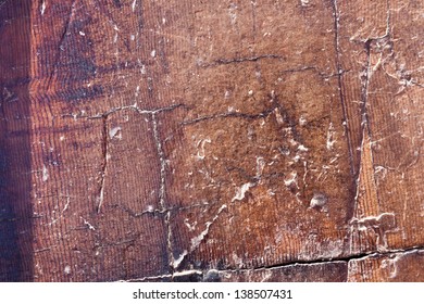 Detail Of The Rings On A Sequoia Tree Stump With What Looks Like Peeling Varnish.