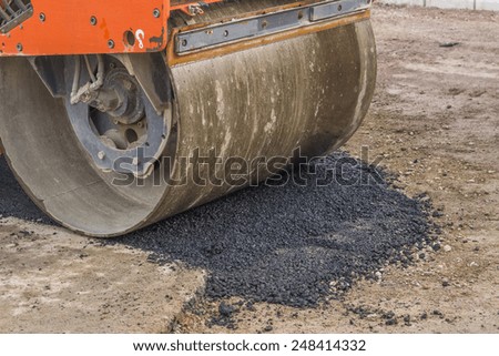 Similar – Potholes in asphalt / road damage