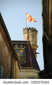 Detail Of The Roof Of A Castle In Uzès In The South Of France