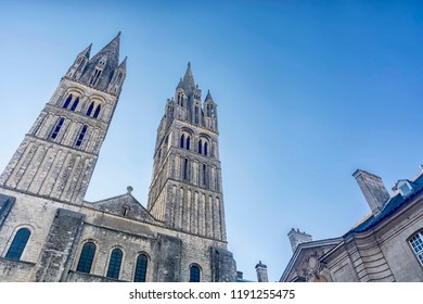 The Detail Of The  Saint-Etienne Church (Eglise  Saint-Étienne). Caen. Normandy. France