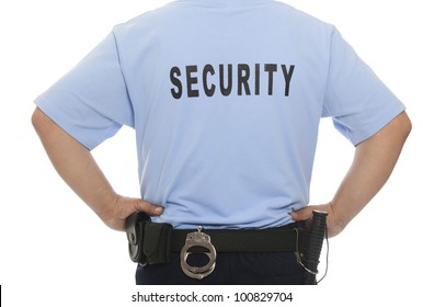 A Detail Of A Security Staff Member