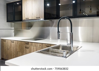 Detail Of Sink In A Modern Kitchen