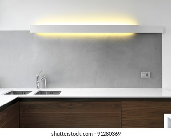 detail of sink in a modern kitchen