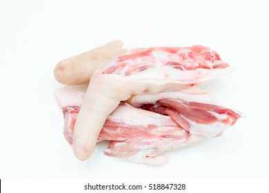 Detail Of Some Pork Tails Prepared To Make Broth