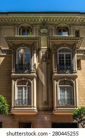 Detail of some windows and balcony in Principality of Monaco.