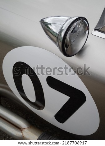 Detail of a sportscar during an oldtimer meeting