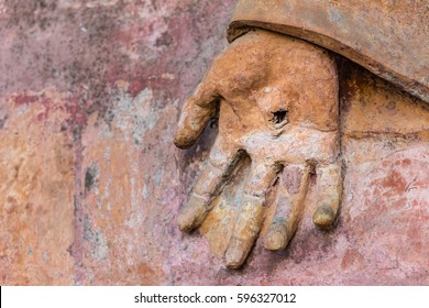 Detail Of Statue With Hand With The Stigmata