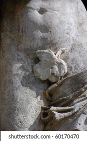 Detail Statue Of Naked Body With Fig Leaf