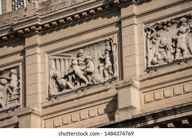 Detail Of Teatro Colon In Buenos Aires Argentina