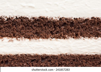 detail and texture of mousse and chocolate cake layer