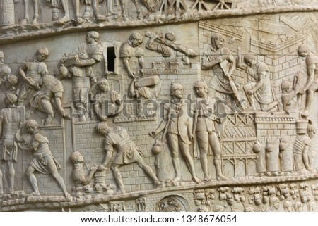 Detail from Trajan's Column in Rome