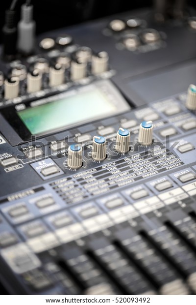 Detail View Audio Sound Desk Mixing Stock Photo Edit Now 520093492