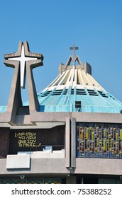 Detail view of Basilica of Our Lady of Guadalupe, Mexico City
