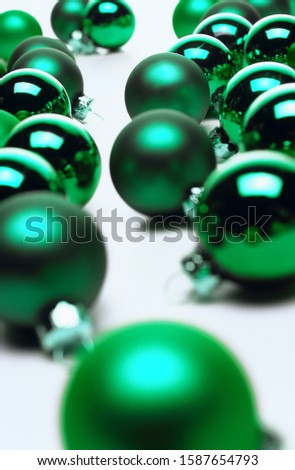 Similar – Image, Stock Photo Green Christmas balls and one red ball. Christmas decorations