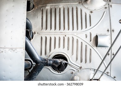 Detail Of Vintage Aircraft,engine Cover.