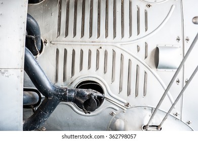 Detail Of Vintage Aircraft,engine Cover.