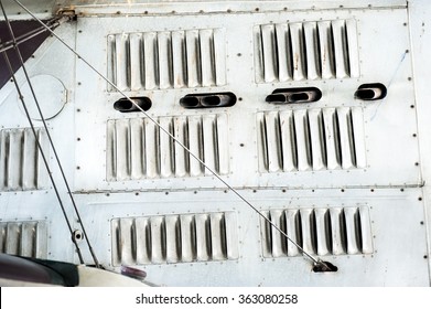 Detail Of Vintage Aircraft,engine Cover.